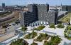 The roof of the of the Tivoli Congress Centre with walkways and plant beds